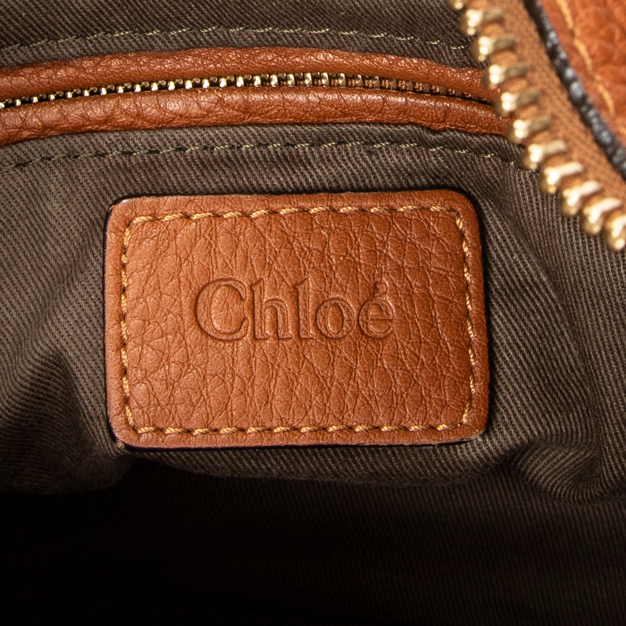 Shoulder Bag Medium Marcie Hobo Brown Grained Calfskin Leather