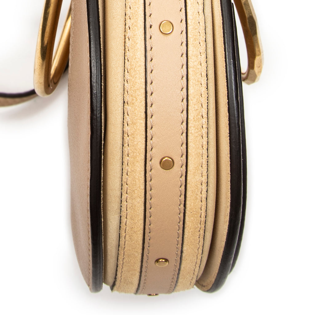Shoulder Bag Pixie Crossbody Beige Grained Calfskin Leather
