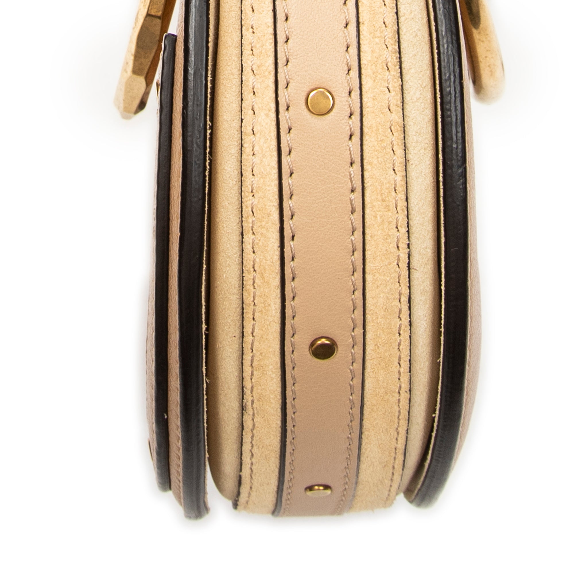 Shoulder Bag Pixie Crossbody Beige Grained Calfskin Leather