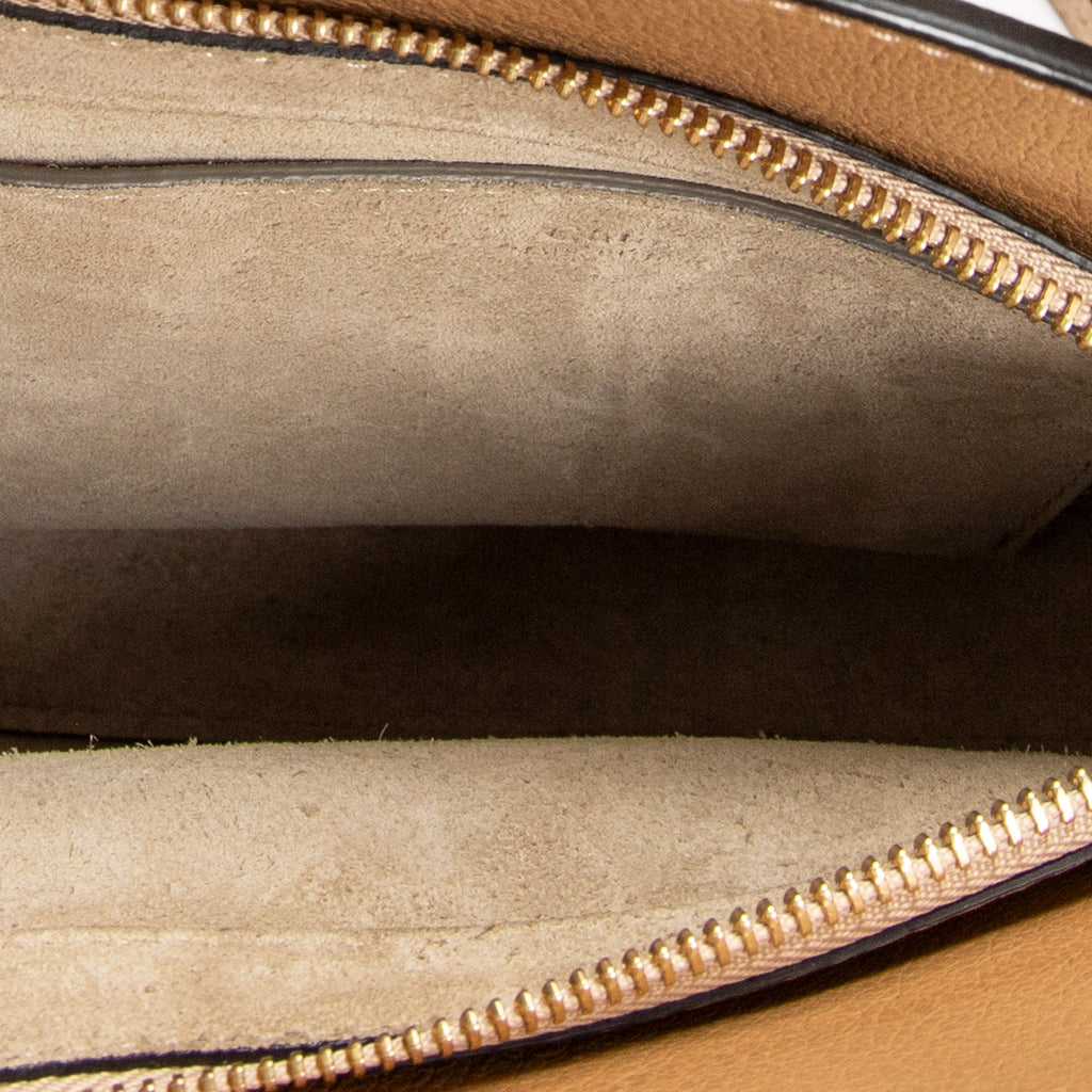 Shoulder Bag Pixie Crossbody Beige Grained Calfskin Leather