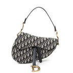 Shoulder Bag New Saddle Bag Navy Oblique Jacquard Canvas