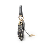 Shoulder Bag New Saddle Bag Navy Oblique Jacquard Canvas