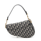 Shoulder Bag New Saddle Bag Navy Oblique Jacquard Canvas