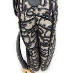 Shoulder Bag New Saddle Bag Navy Oblique Jacquard Canvas