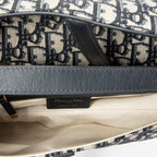Shoulder Bag New Saddle Bag Navy Oblique Jacquard Canvas