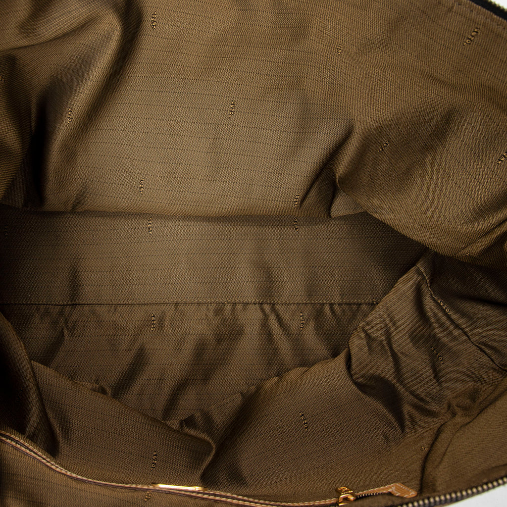 Travel Bag Collapsible Weekender Brown Zucca Canvas