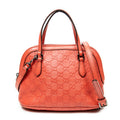 Shoulder Bag Mini Dome Crossbody Red Guccissima Leather