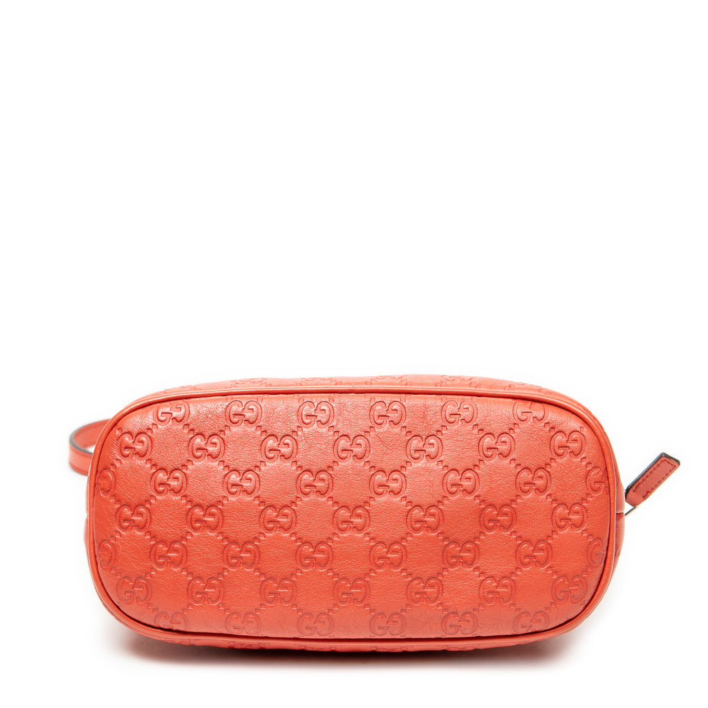 Shoulder Bag Mini Dome Crossbody Red Guccissima Leather