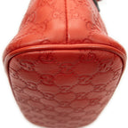 Shoulder Bag Mini Dome Crossbody Red Guccissima Leather