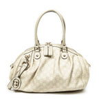Shoulder Bag Medium Sukey Boston Ivory Guccissima Leather