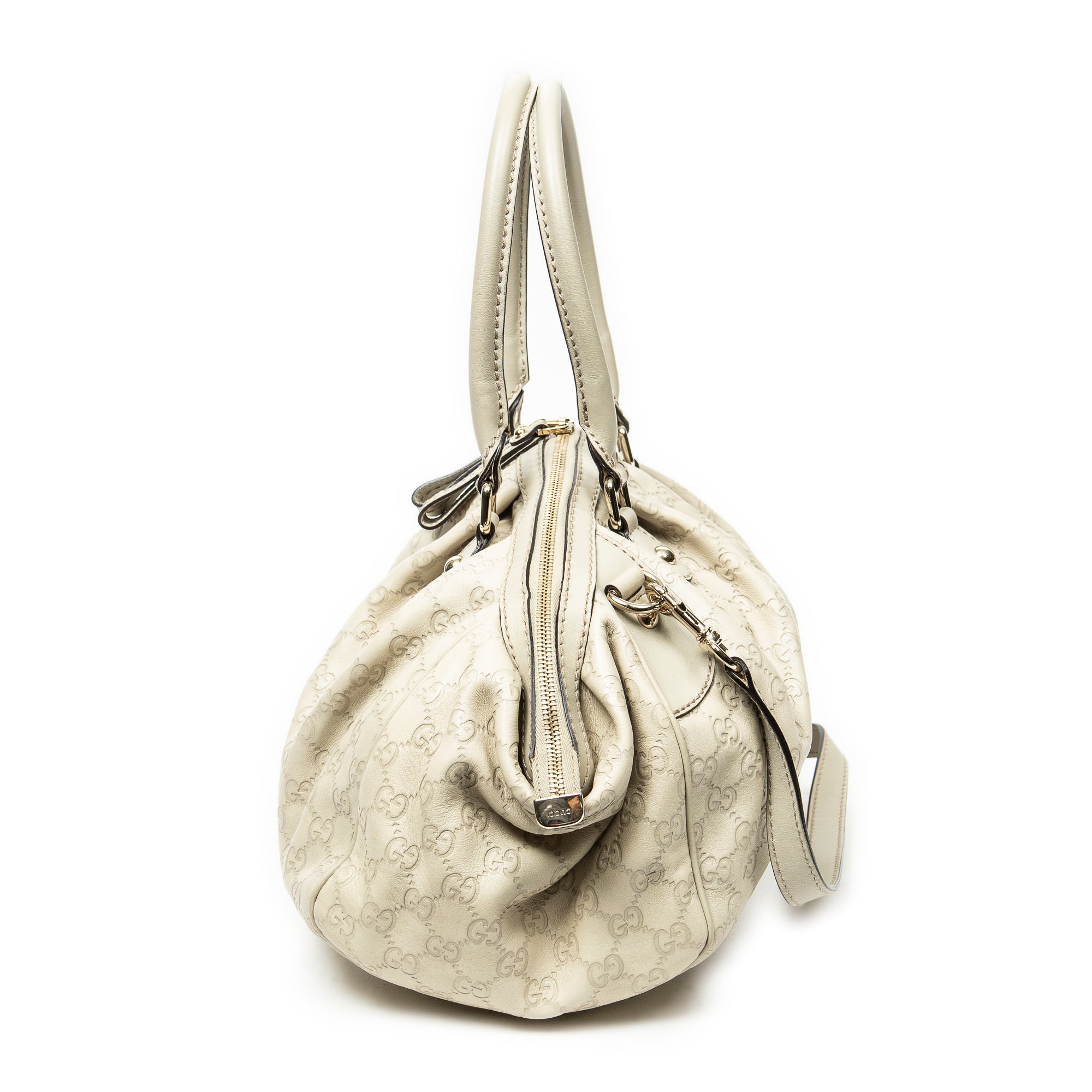 Shoulder Bag Medium Sukey Boston Ivory Guccissima Leather