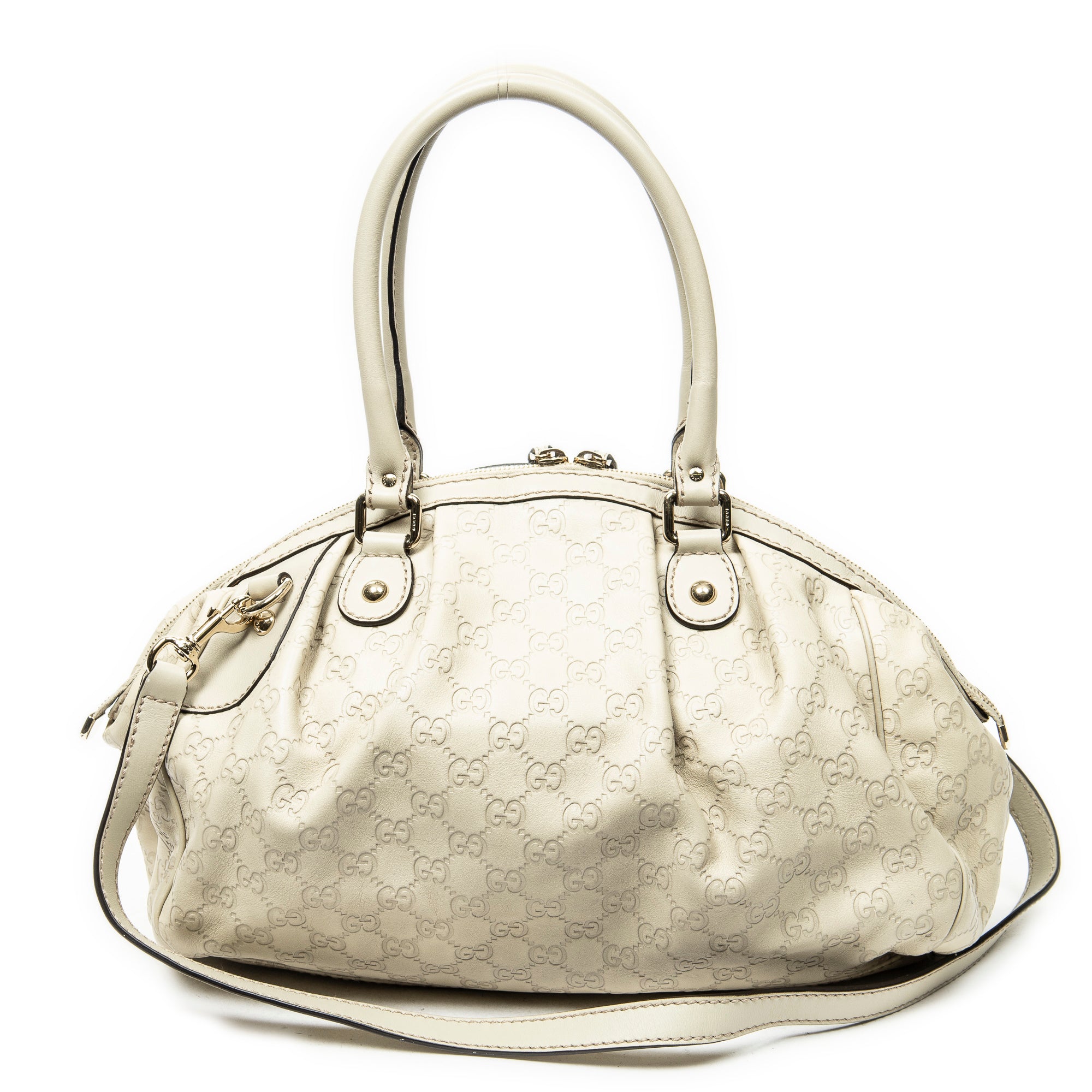 Shoulder Bag Medium Sukey Boston Ivory Guccissima Leather