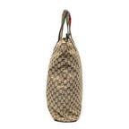 Shoulder Bag Tall Vertical Tote Beige Monogrammed Canvas