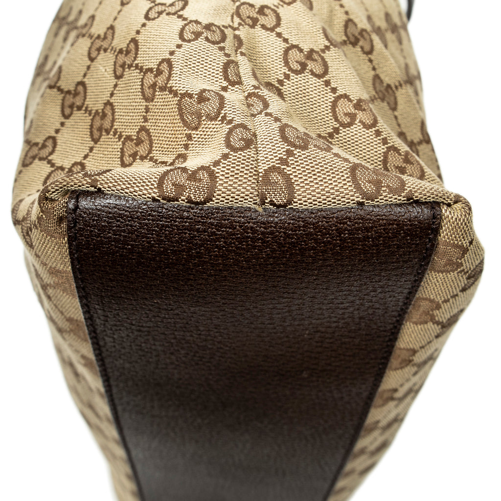 Shoulder Bag Tall Vertical Tote Beige Monogrammed Canvas
