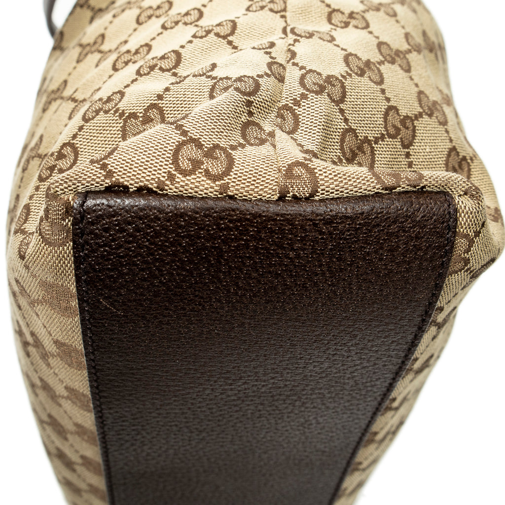 Shoulder Bag Tall Vertical Tote Beige Monogrammed Canvas