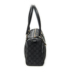 Shoulder Bag Abbey Boston Black Monogrammed Canvas