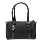 Shoulder Bag Abbey Boston Black Monogrammed Canvas