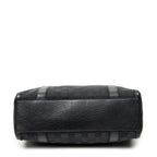 Shoulder Bag Abbey Boston Black Monogrammed Canvas