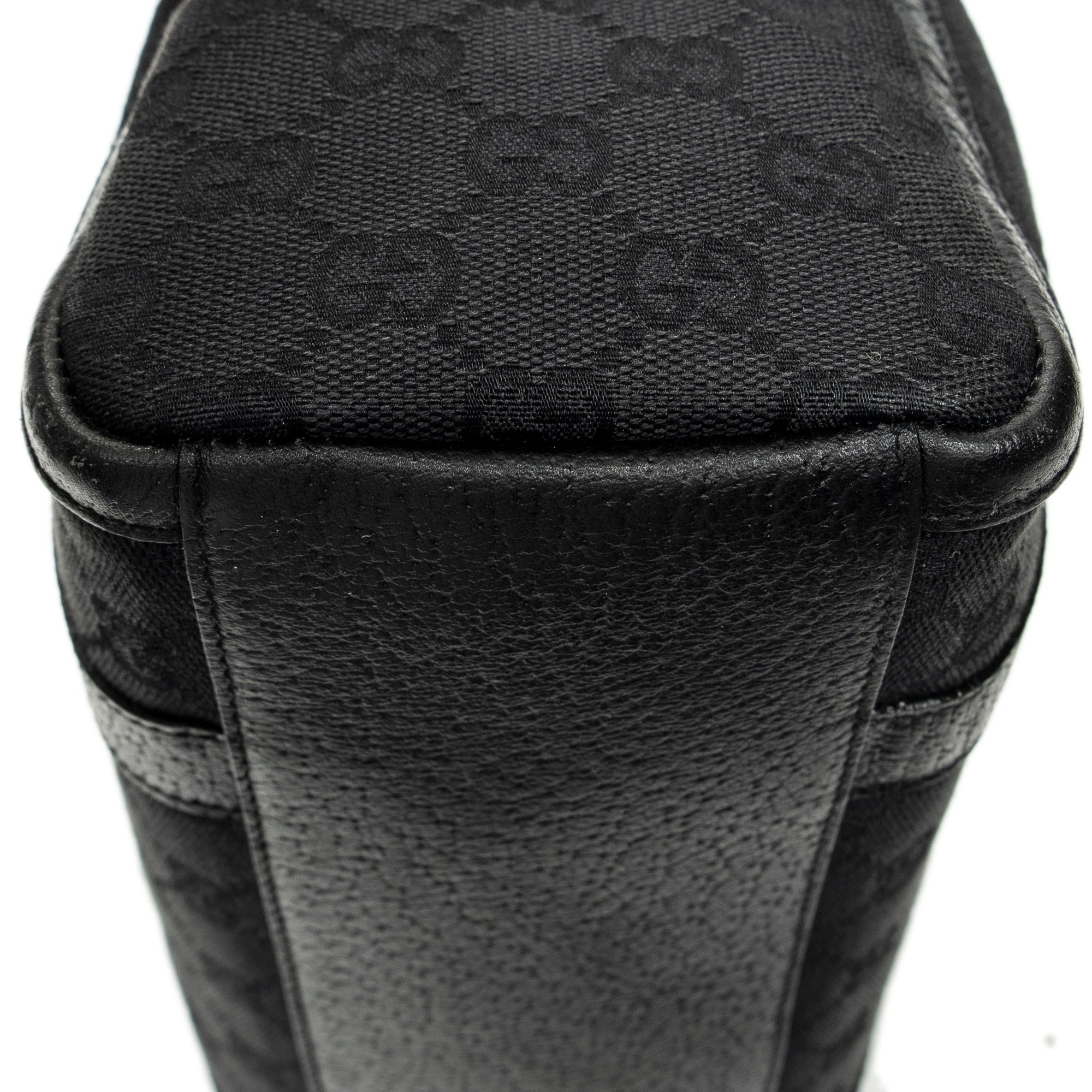 Shoulder Bag Abbey Boston Black Monogrammed Canvas