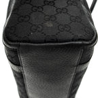 Shoulder Bag Abbey Boston Black Monogrammed Canvas