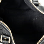 Shoulder Bag Abbey Boston Black Monogrammed Canvas
