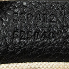 Waist Bag Web Logo Belt Bag Black Grained Calfskin Leather