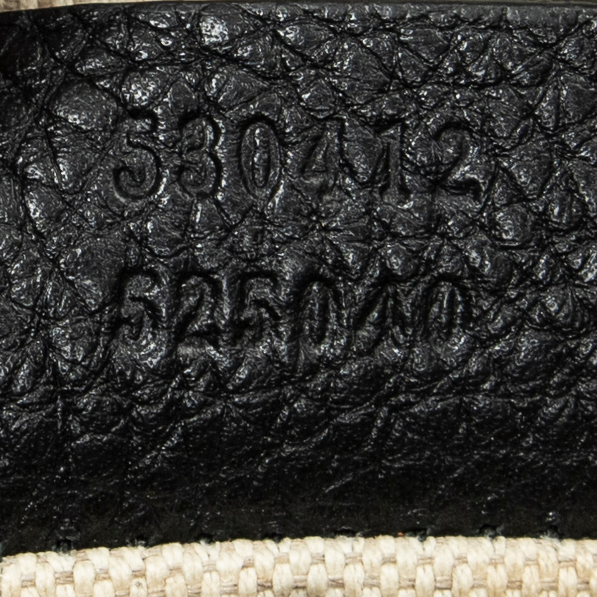Waist Bag Web Logo Belt Bag Black Grained Calfskin Leather