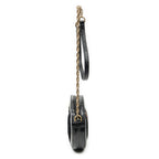 Shoulder Bag Mini Ophidia Round Crossbody Black Suede Leather