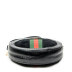 Shoulder Bag Mini Ophidia Round Crossbody Black Suede Leather