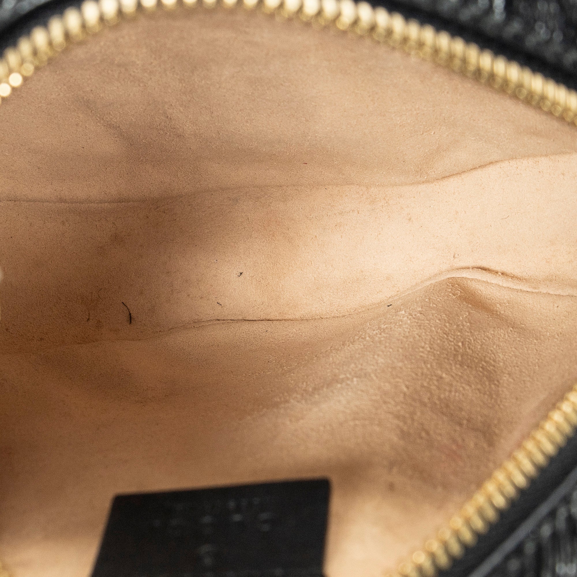 Shoulder Bag Mini Ophidia Round Crossbody Black Suede Leather