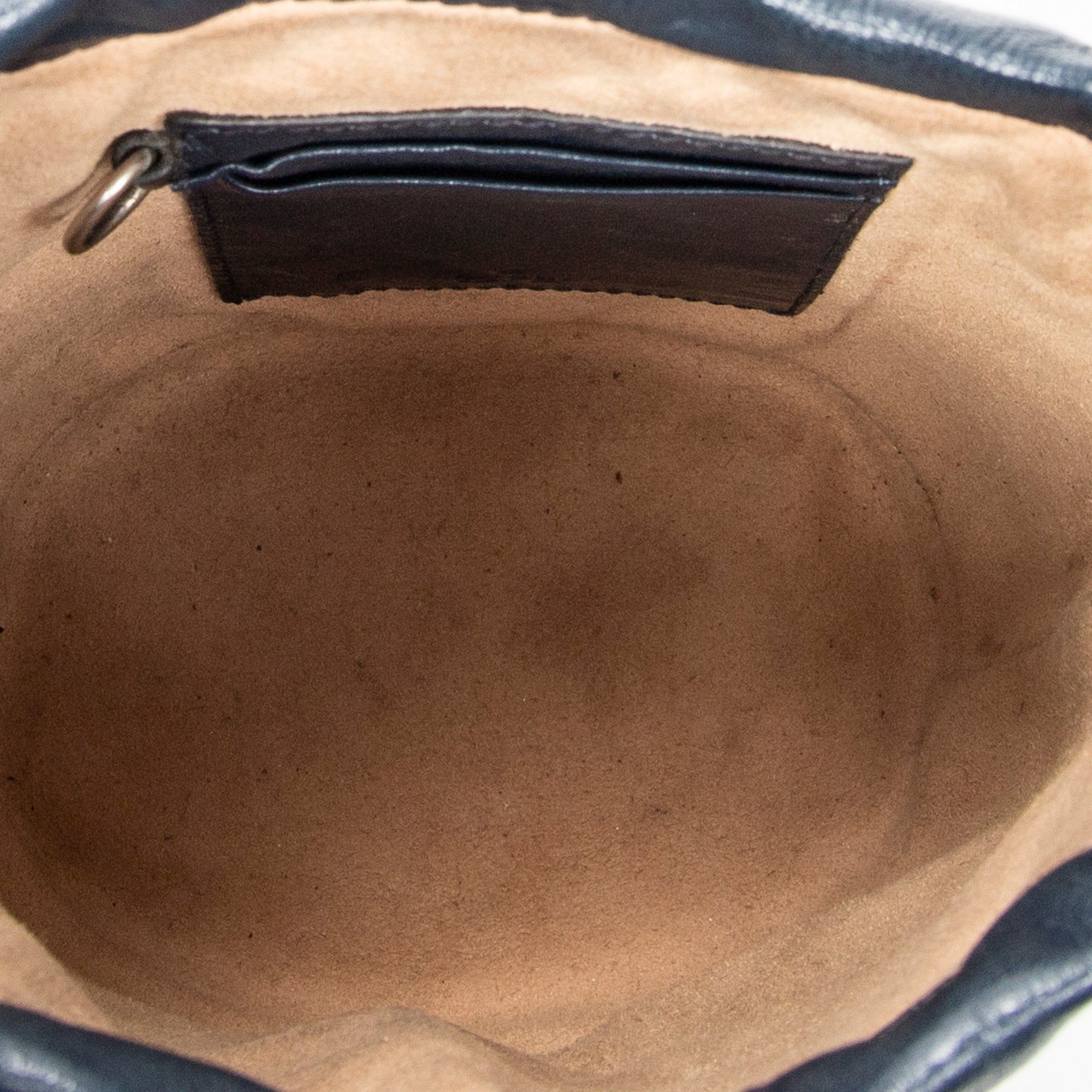 Shoulder Bag GG Marmont Torchon Bucket Bag Navy Quilted Calfskin Leather
