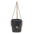Shoulder Bag GG Marmont Torchon Bucket Bag Black Quilted Calfskin Leather