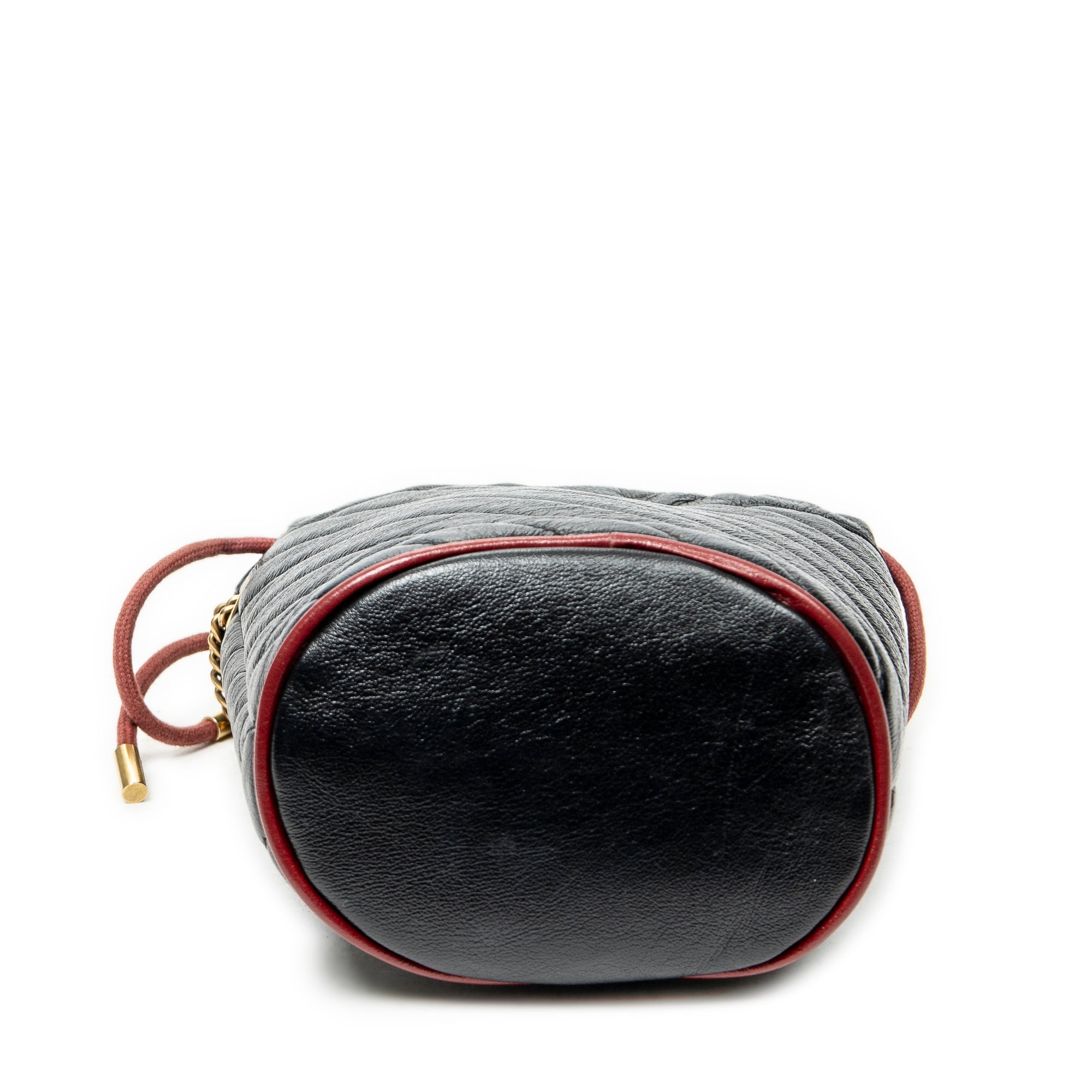 Shoulder Bag GG Marmont Torchon Bucket Bag Black Quilted Calfskin Leather