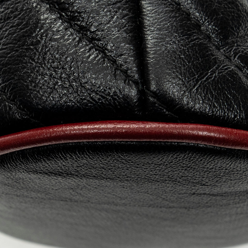 Shoulder Bag GG Marmont Torchon Bucket Bag Black Quilted Calfskin Leather