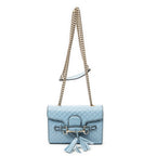 Shoulder Bag Small Emily Chain Bag Blue Microguccissima Leather
