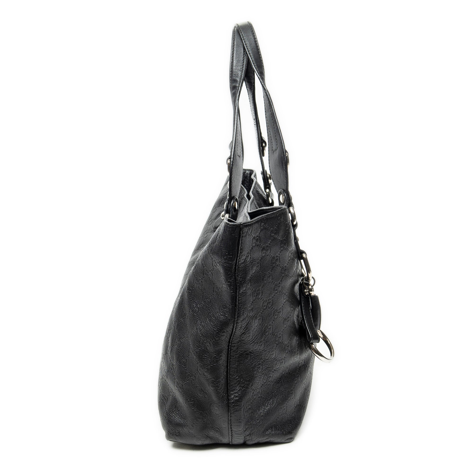 Shoulder Bag Icon Bit Tote Black Guccissima Leather