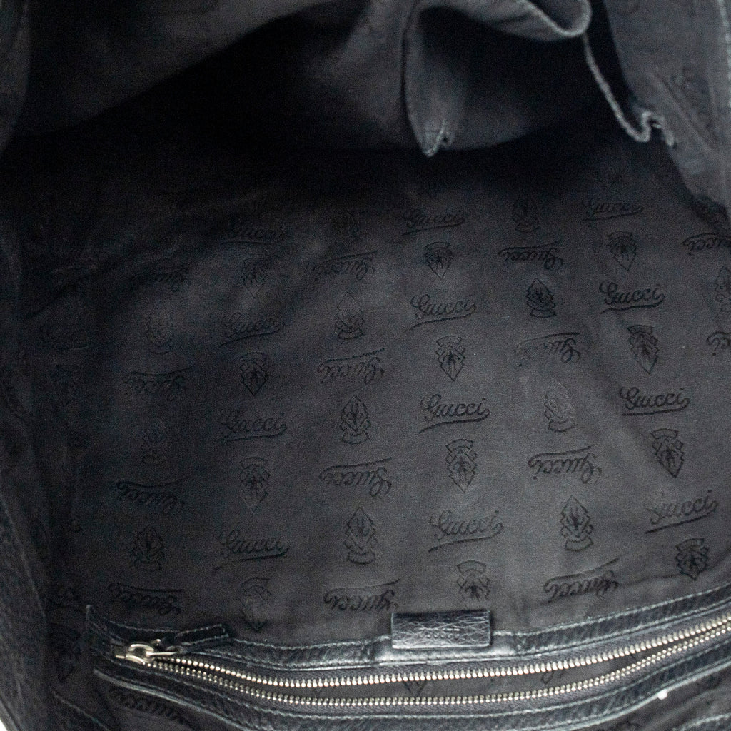 Shoulder Bag Icon Bit Tote Black Guccissima Leather