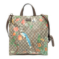 Shoulder Bag Vertical Shopping Tote Beige Tian Supreme Coated Canvas
