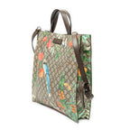 Shoulder Bag Vertical Shopping Tote Beige Tian Supreme Coated Canvas