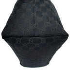 Shoulder Bag Web Large Diaper Tote Black Monogrammed Canvas