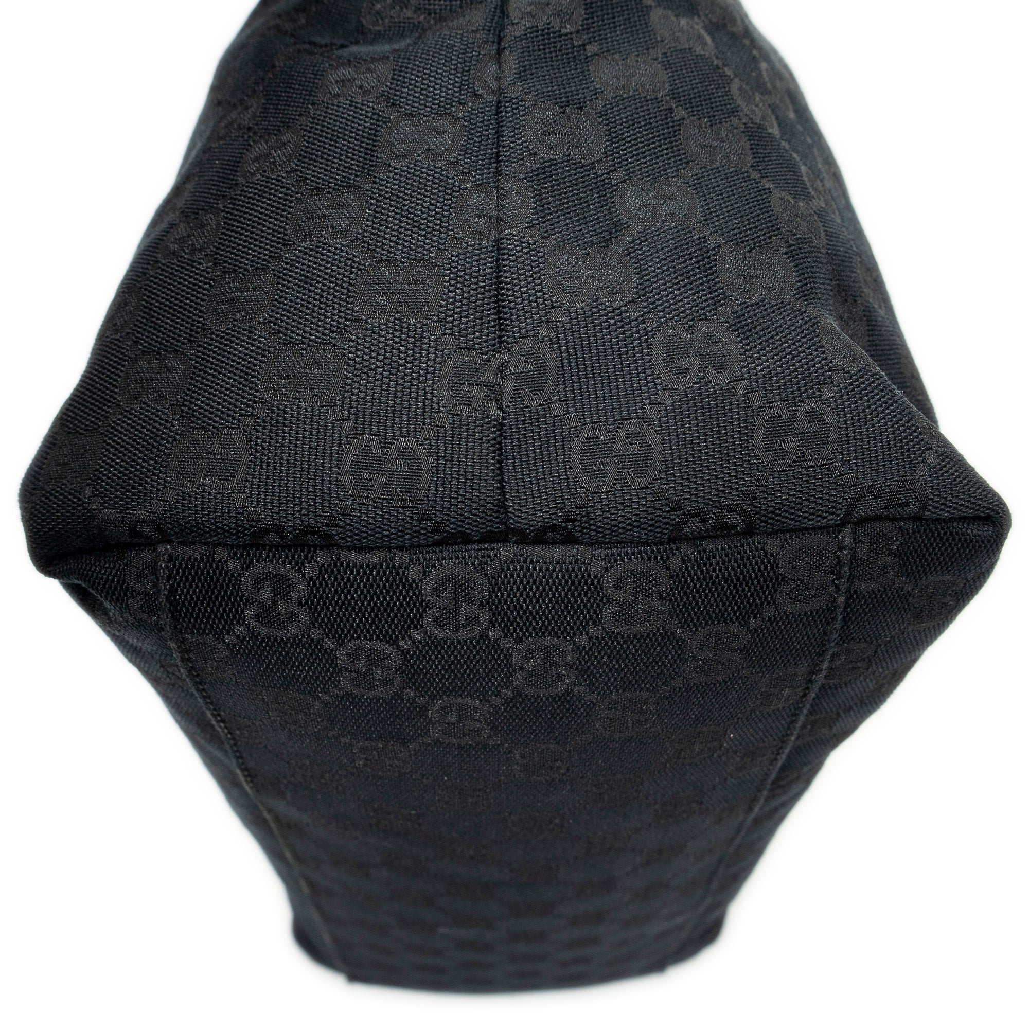 Shoulder Bag Web Large Diaper Tote Black Monogrammed Canvas