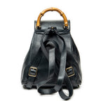 Backpack Mini Bamboo Backpack Black Calfskin Leather