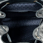 Backpack Mini Bamboo Backpack Black Calfskin Leather