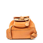 Backpack Mini Bamboo Backpack Orange Suede Leather