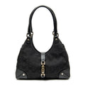 Shoulder Bag Nailhead Jackie Bardot Black Monogrammed Canvas