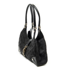Shoulder Bag Nailhead Jackie Bardot Black Monogrammed Canvas