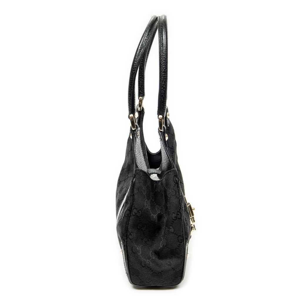 Shoulder Bag Nailhead Jackie Bardot Black Monogrammed Canvas