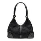 Shoulder Bag Nailhead Jackie Bardot Black Monogrammed Canvas