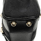 Shoulder Bag Nailhead Jackie Bardot Black Monogrammed Canvas