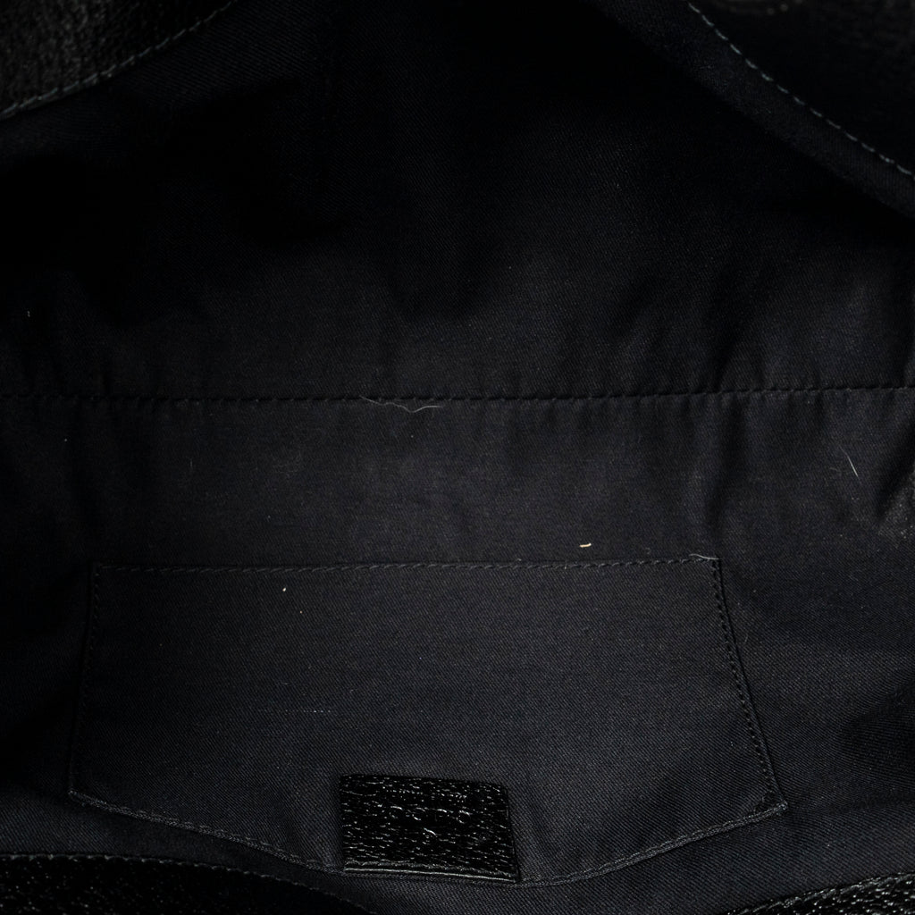 Shoulder Bag Nailhead Jackie Bardot Black Monogrammed Canvas